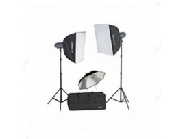 Visico VL-100 Plus Softbox + Umbrella Kit 3 Flash Head